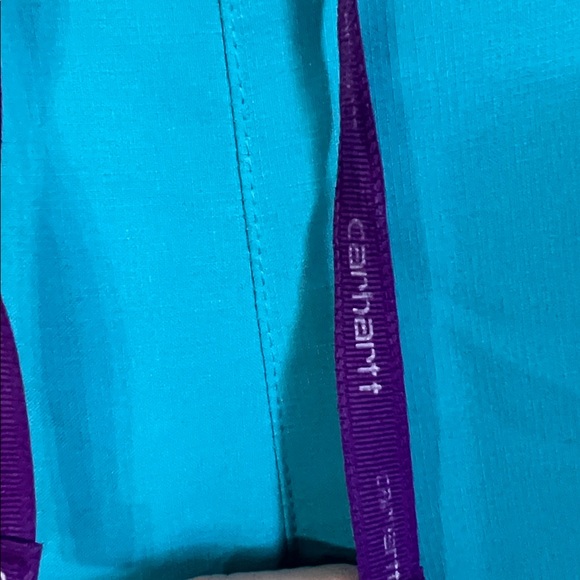 Carhartt Scrubs Turquoise and Purple trim Apparel Top size XL pants L - Picture 10 of 14